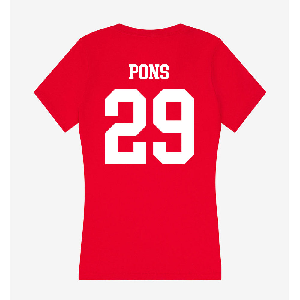 New Mexico - NCAA Men's Basketball : Timeo Pons - Women's V-Neck T-Shirt-1
