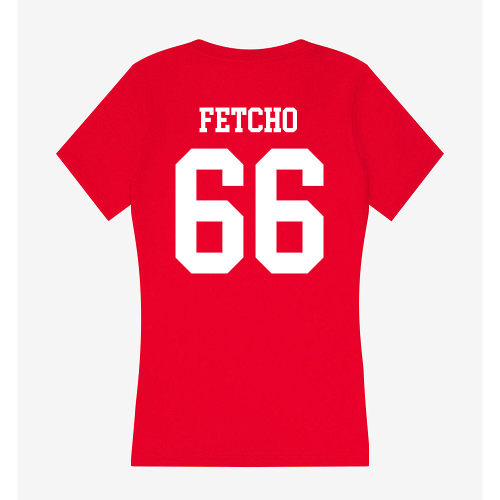 New Mexico - NCAA Football : Markus Fetcho - Women's V-Neck T-Shirt-1