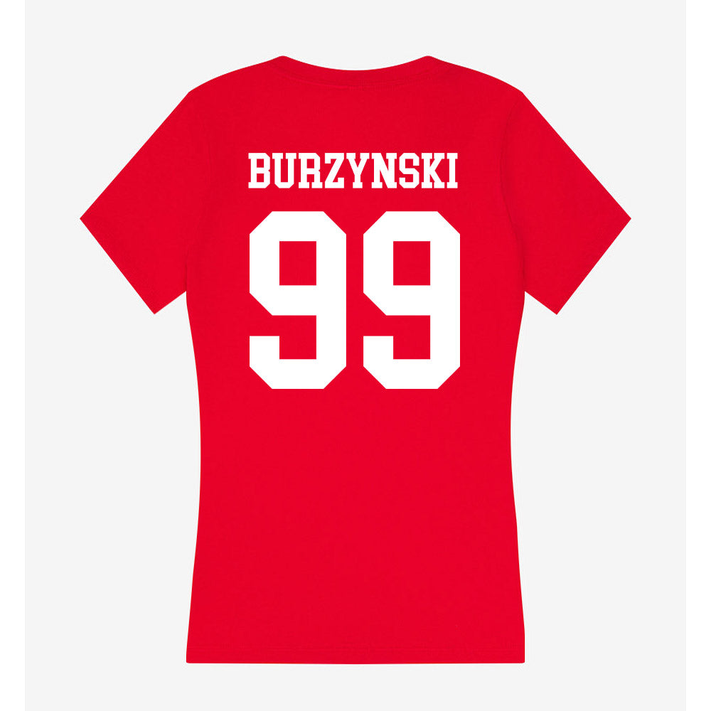 New Mexico - NCAA Football : Jack Burzynski - Women's V-Neck T-Shirt-1