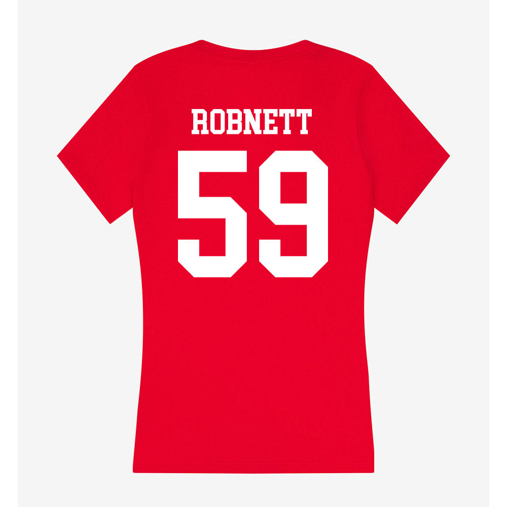 New Mexico - NCAA Football : Kaden Robnett - Women's V-Neck T-Shirt-1