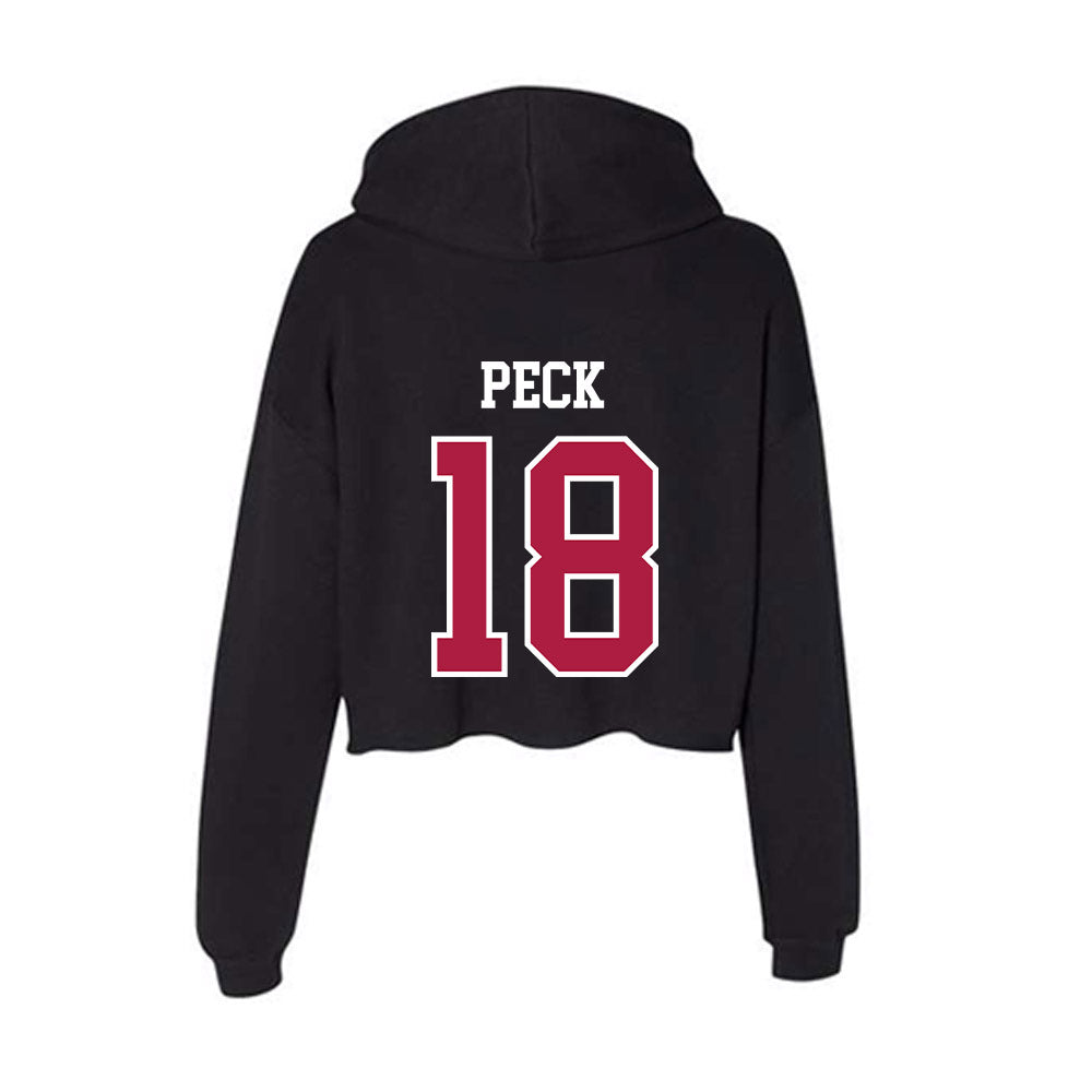 Detroit Mercy - NCAA Women's Lacrosse : Jane Peck - Women's Crop Fleece Hoodie-1