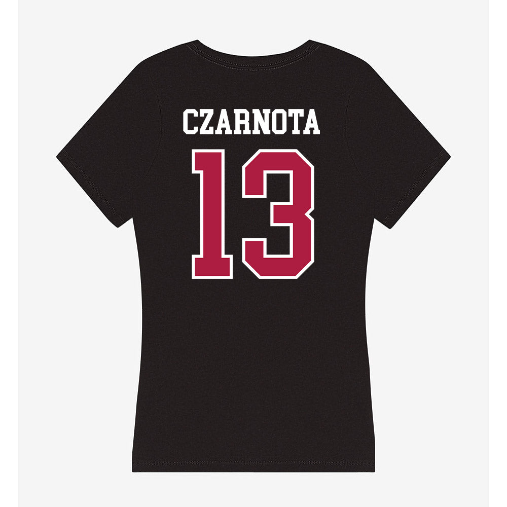 Detroit Mercy - NCAA Men's Lacrosse : Jacob Czarnota - Women's V-Neck T-Shirt-1