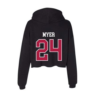 Detroit Mercy - NCAA Softball : Aubrey Myer - Women's Crop Fleece Hoodie-1
