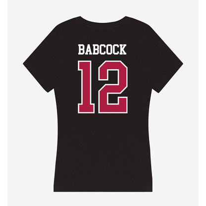 Detroit Mercy - NCAA Softball : Natalie Babcock - Women's V-Neck T-Shirt-1