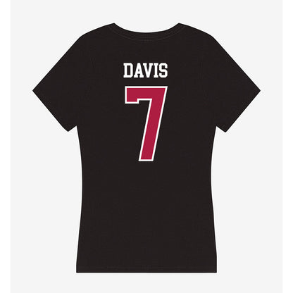 Detroit Mercy - NCAA Men's Lacrosse : Tristen Davis - Women's V-Neck T-Shirt-1
