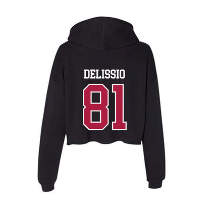 Detroit Mercy - NCAA Men's Lacrosse : Gio Delissio - Women's Crop Fleece Hoodie-1