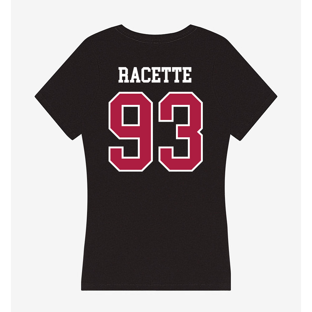 Detroit Mercy - NCAA Men's Lacrosse : Whales Racette - Women's V-Neck T-Shirt-1