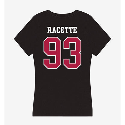 Detroit Mercy - NCAA Men's Lacrosse : Whales Racette - Women's V-Neck T-Shirt-1