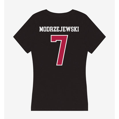 Detroit Mercy - NCAA Softball : Katie Modrzejewski - Women's V-Neck T-Shirt-1