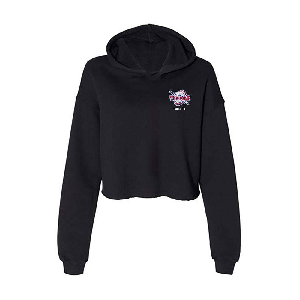 Detroit Mercy - NCAA Men's Soccer : Sebastian Sanchez - Women's Crop Fleece Hooded Sweatshirt-0