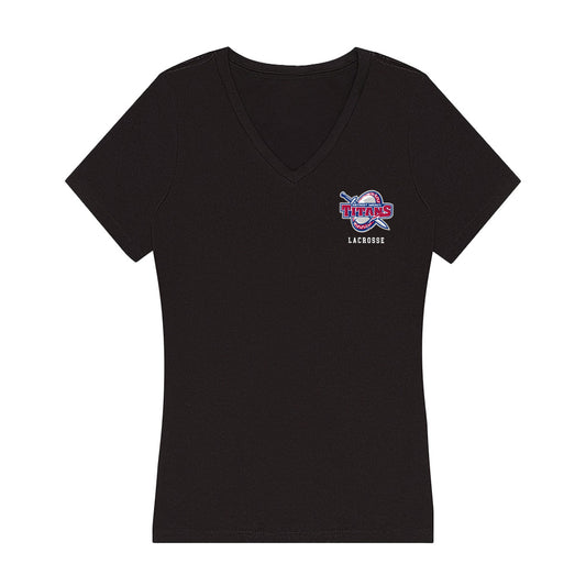 Detroit Mercy - NCAA Men's Lacrosse : Jacob Czarnota - Women's V-Neck T-Shirt-0