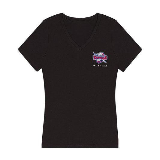 Detroit Mercy - NCAA Men's Track & Field : David Keel - Women's V-Neck T-Shirt-0