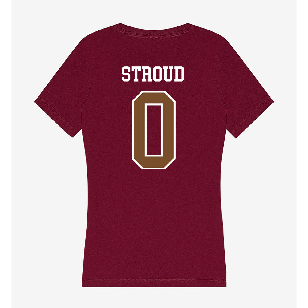 Montana - NCAA Football : Gabe Stroud - Women's V-Neck T-Shirt-1