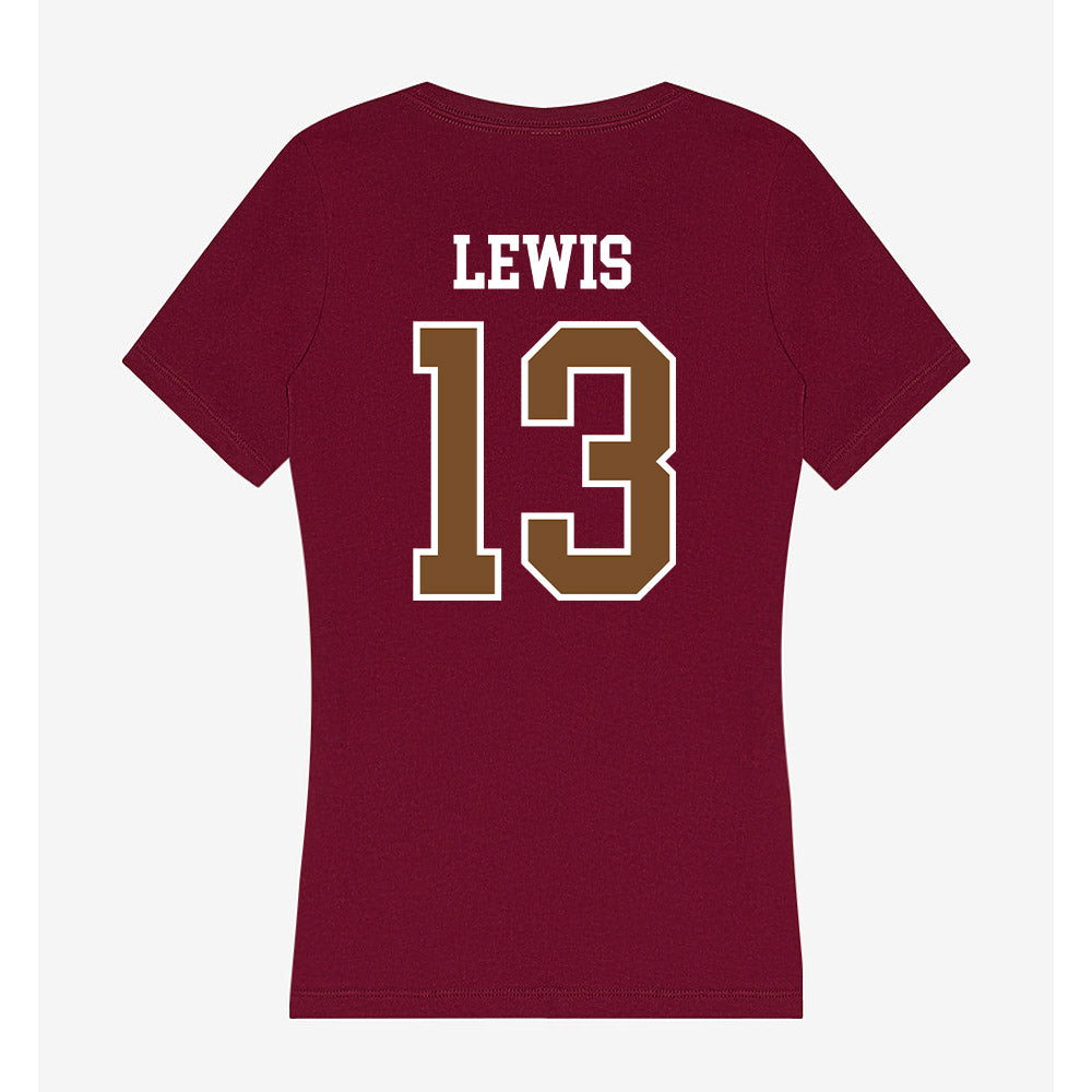 Montana - NCAA Women's Soccer : Elli Lewis - Women's V-Neck T-Shirt-1