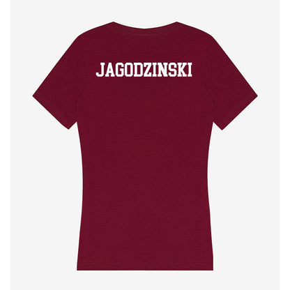 Montana - NCAA Men's Track & Field : Sam Jagodzinski - Women's V-Neck T-Shirt-1