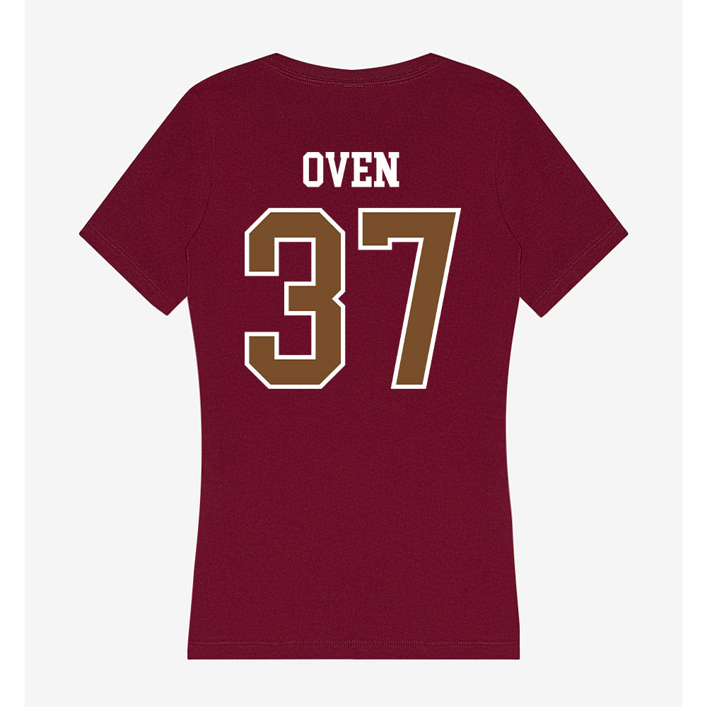 Montana - NCAA Football : Clay Oven - Women's V-Neck T-Shirt-1