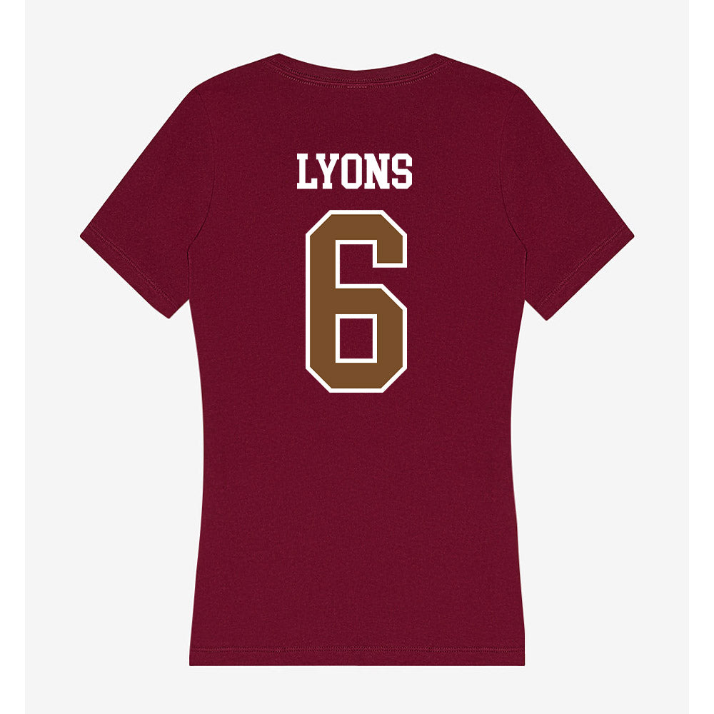 Montana - NCAA Football : Legend Lyons - Women's V-Neck T-Shirt-1