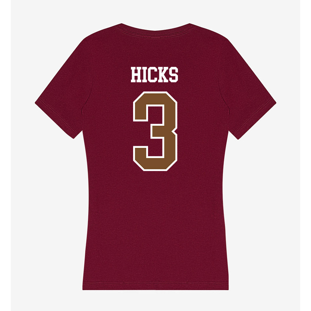 Montana - NCAA Men's Basketball : Brooklyn Hicks - Women's V-Neck T-Shirt-1