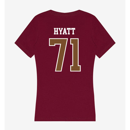 Montana - NCAA Football : Quinlan Hyatt - Women's V-Neck T-Shirt-1