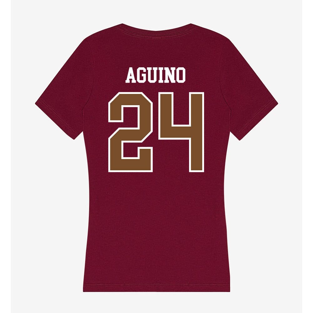 Montana - NCAA Men's Basketball : Kenyon Aguino - Women's V-Neck T-Shirt-1