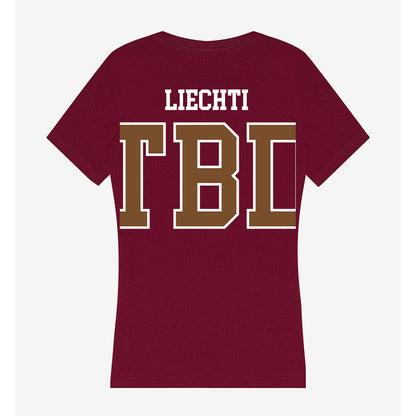 Montana - NCAA Football : Owen Liechti - Women's V-Neck T-Shirt-1