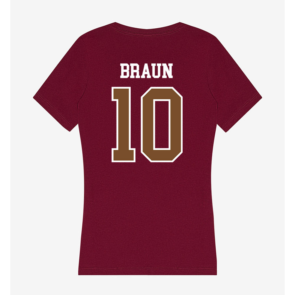 Montana - NCAA Softball : Brooklynn Braun - Women's V-Neck T-Shirt-1