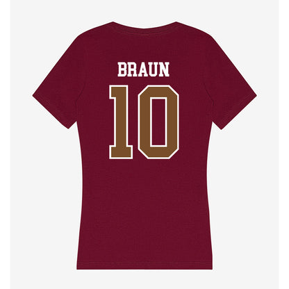 Montana - NCAA Softball : Brooklynn Braun - Women's V-Neck T-Shirt-1