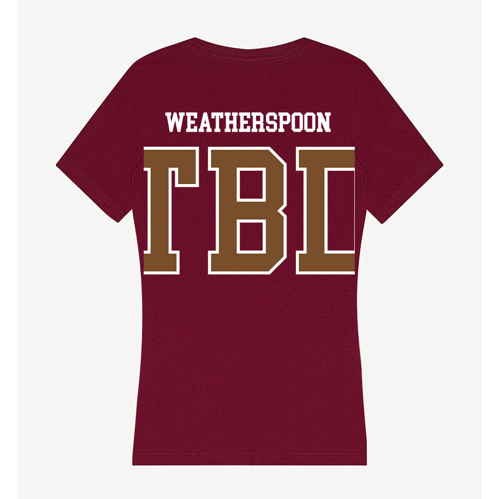 Montana - NCAA Football : Rodney Weatherspoon - Women's V-Neck T-Shirt-1