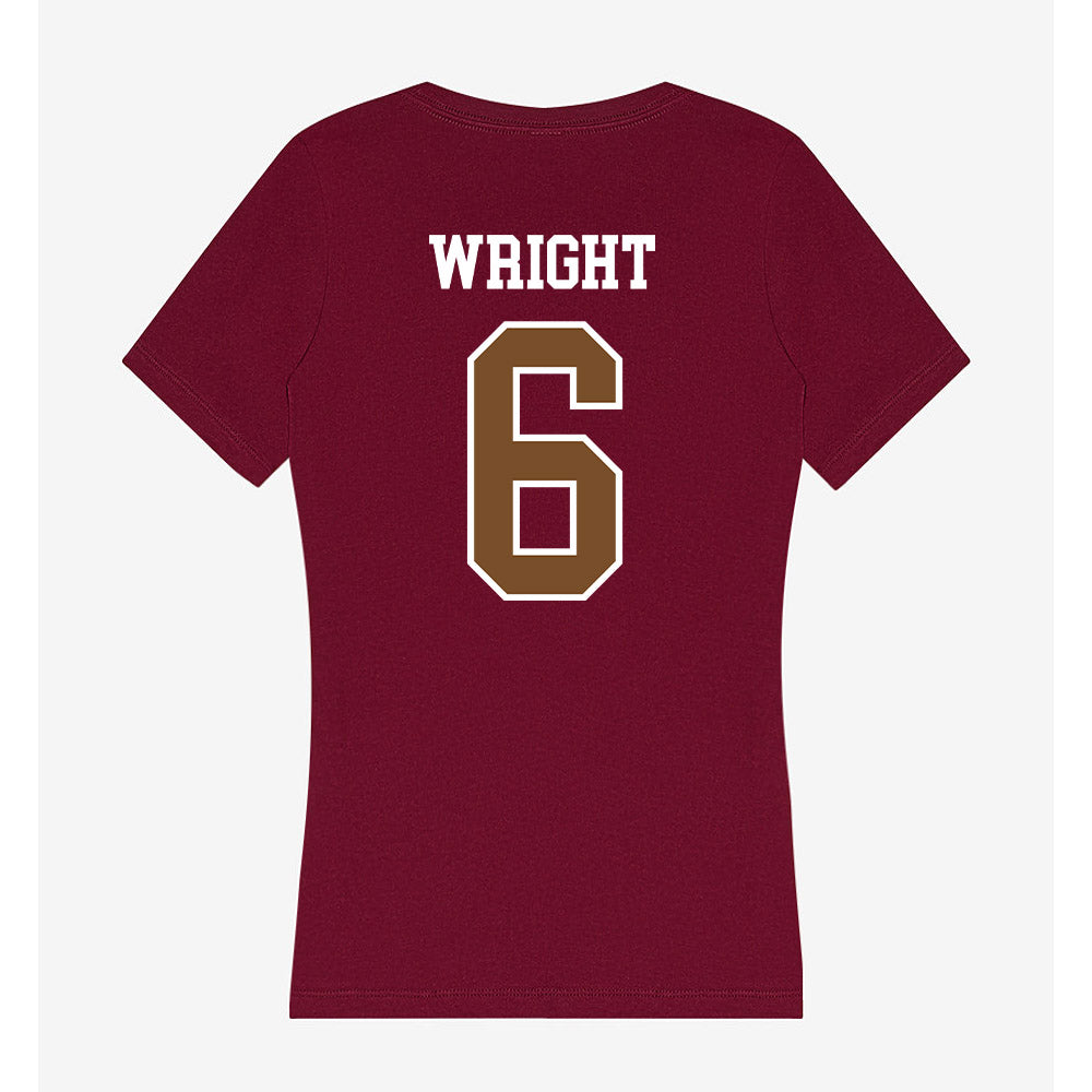 Montana - NCAA Women's Volleyball : Annika Wright - Women's V-Neck T-Shirt-1