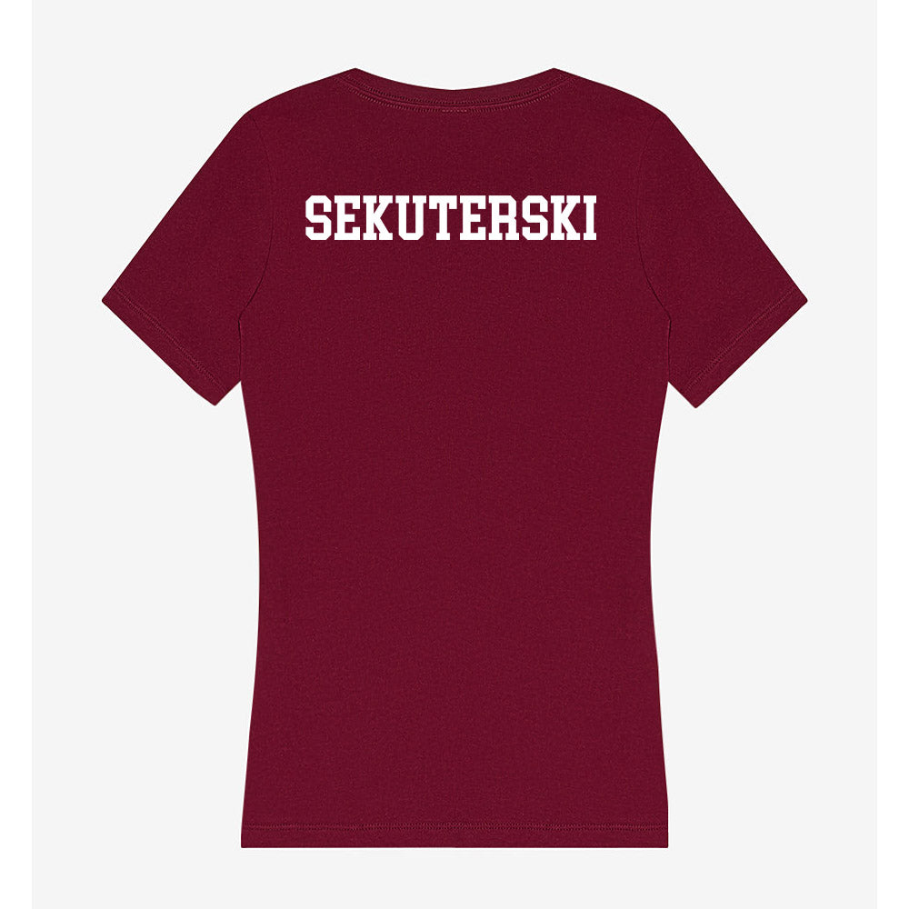 Montana - NCAA Men's Track & Field : Caiden Sekuterski - Women's V-Neck T-Shirt-1