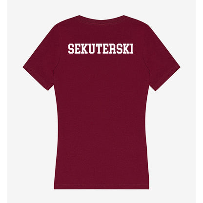 Montana - NCAA Men's Track & Field : Caiden Sekuterski - Women's V-Neck T-Shirt-1