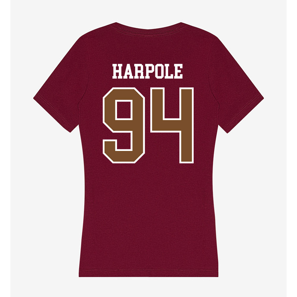 Montana - NCAA Football : Cole Harpole - Women's V-Neck T-Shirt-1