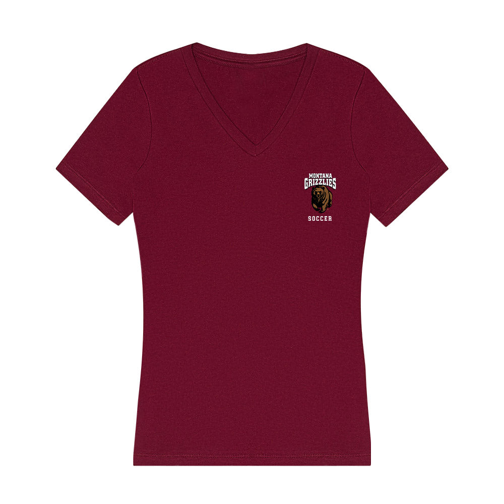 Montana - NCAA Women's Soccer : Grace Olson - Women's V-Neck T-Shirt-0