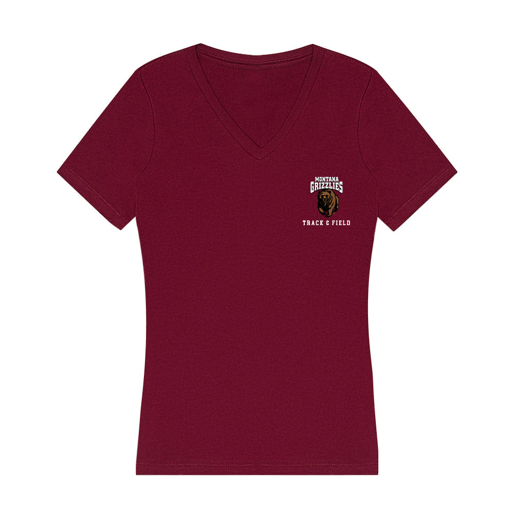 Montana - NCAA Men's Track & Field : Michael Cullen - Women's V-Neck T-Shirt-0