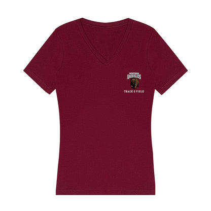 Montana - NCAA Men's Track & Field : Sam Jagodzinski - Women's V-Neck T-Shirt-0