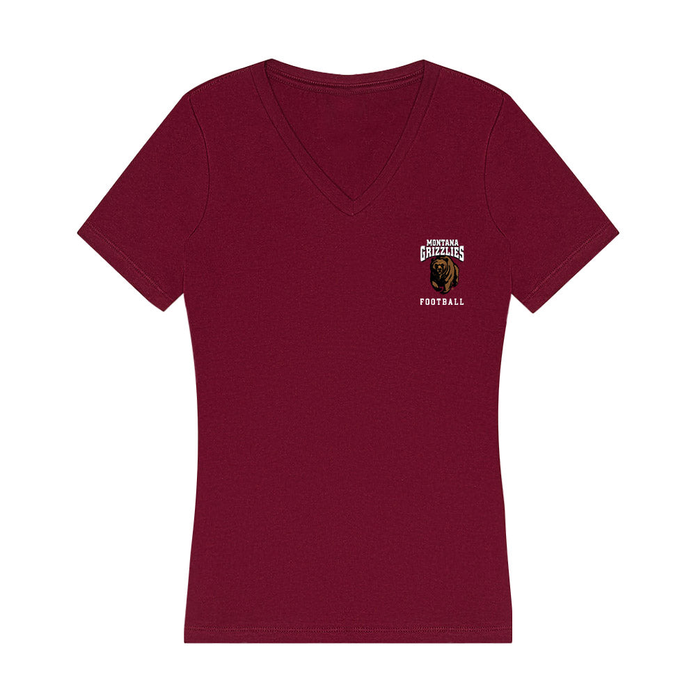 Montana - NCAA Football : Hudson Schrader - Classic Shersey Women's V-Neck T-Shirt-0