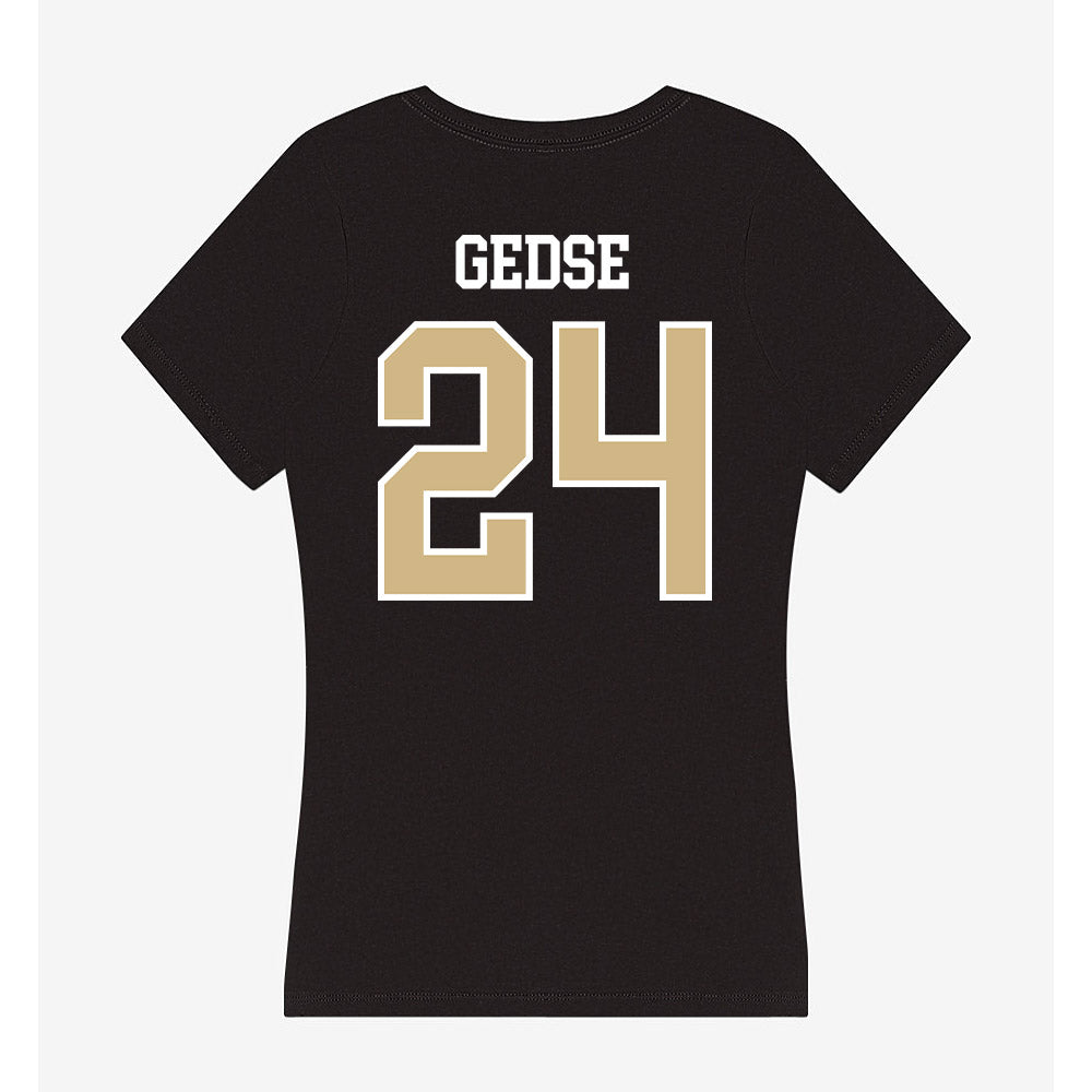 GWU - NCAA Women's Volleyball : Sadee Gedse - Women's V-Neck T-Shirt-1
