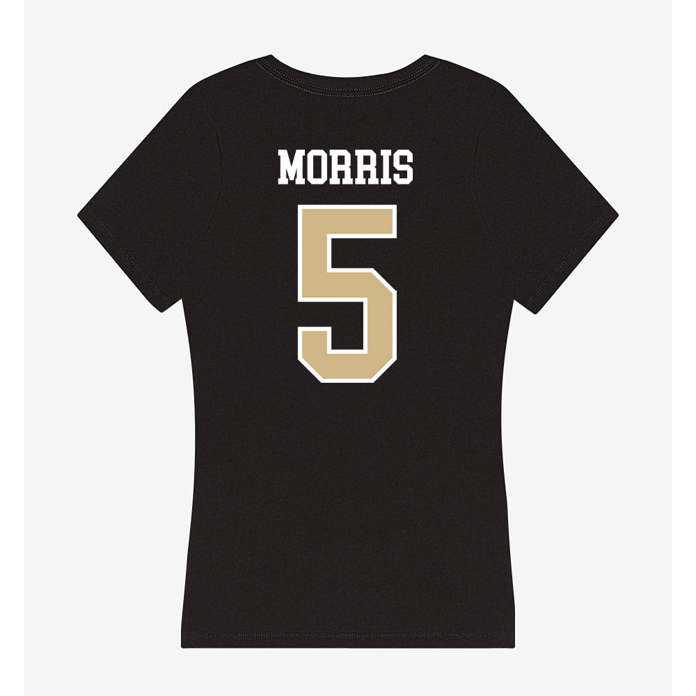 GWU - NCAA Women's Basketball : Nya Morris - Women's V-Neck T-Shirt-1