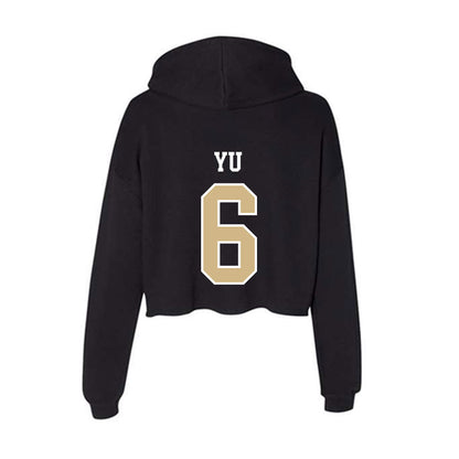 GWU - NCAA Baseball : Spencer Yu - Women's Crop Fleece Hoodie-1