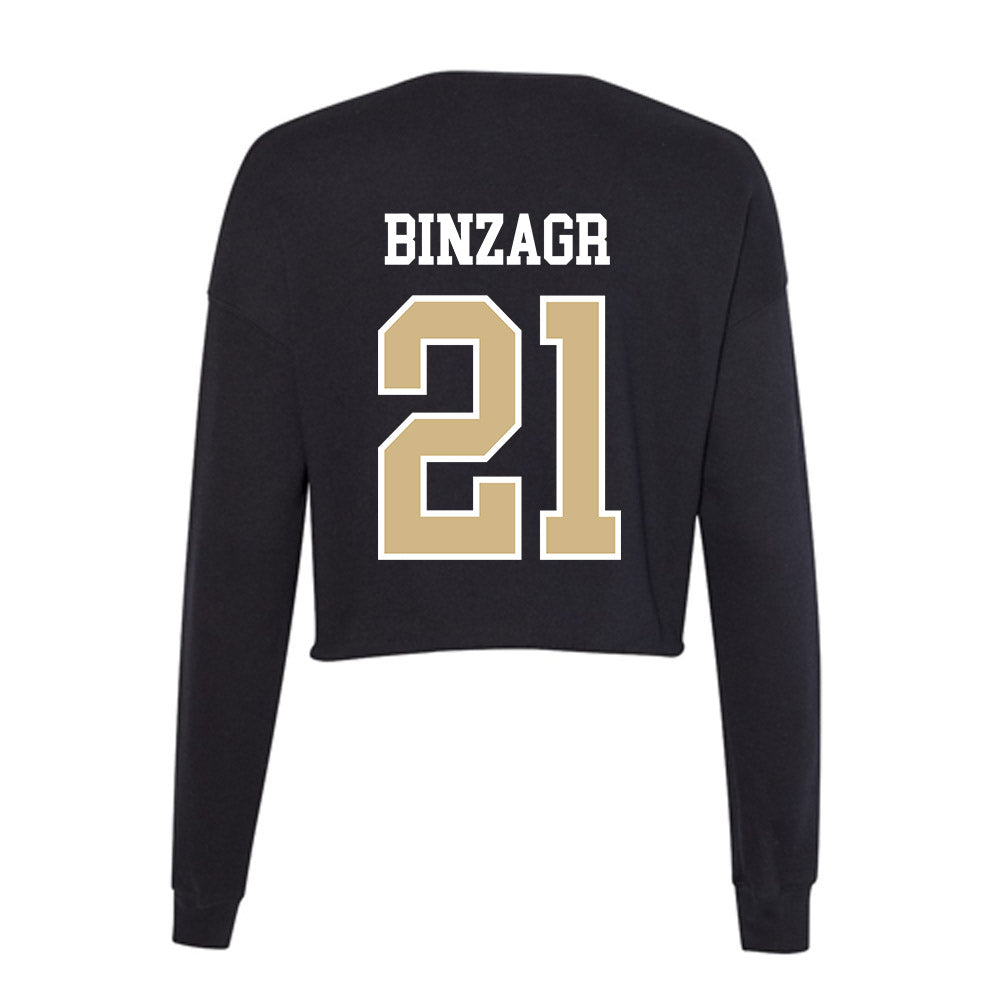 GWU - NCAA Men's Basketball : Mohamed Binzagr - Women's Cropped Crew Fleece-1