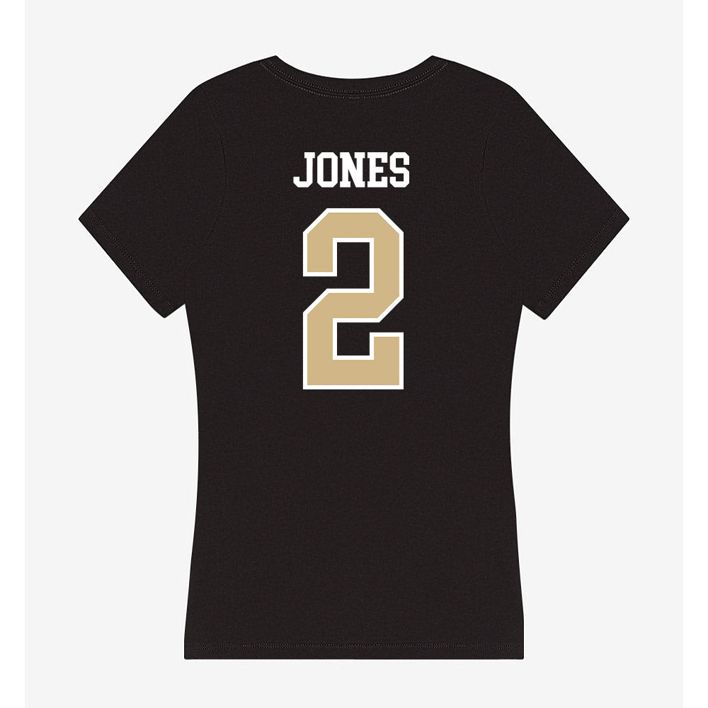 GWU - NCAA Men's Basketball : Christian Jones - Women's V-Neck T-Shirt-1