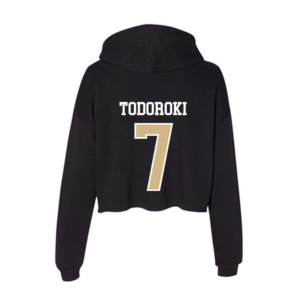 GWU - NCAA Softball : Emi Todoroki - Women's Crop Fleece Hoodie-1
