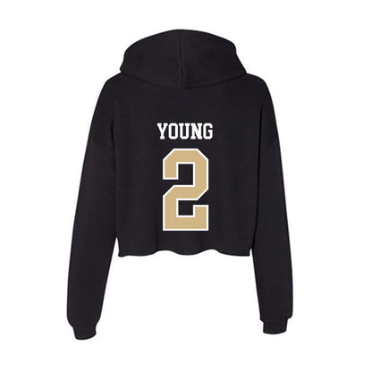 GWU - NCAA Baseball : Brett Young - Women's Crop Fleece Hoodie-1