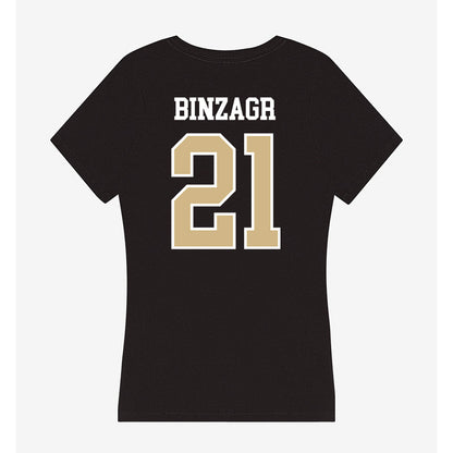 GWU - NCAA Men's Basketball : Mohamed Binzagr - Women's V-Neck T-Shirt-1