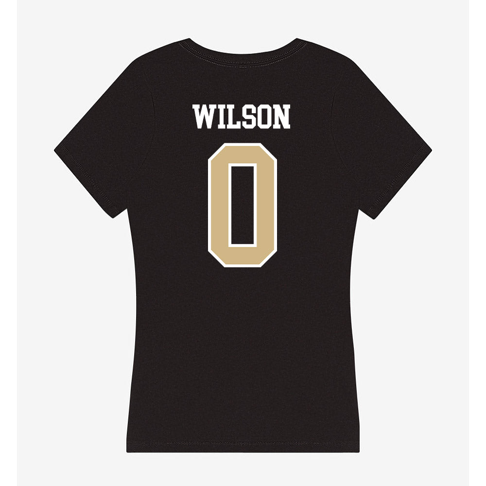 GWU - NCAA Women's Basketball : Jaeda Wilson - Women's V-Neck T-Shirt-1