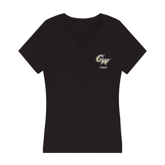 GWU - NCAA Women's Tennis : Laziza Talipova - Women's V-Neck T-Shirt-0