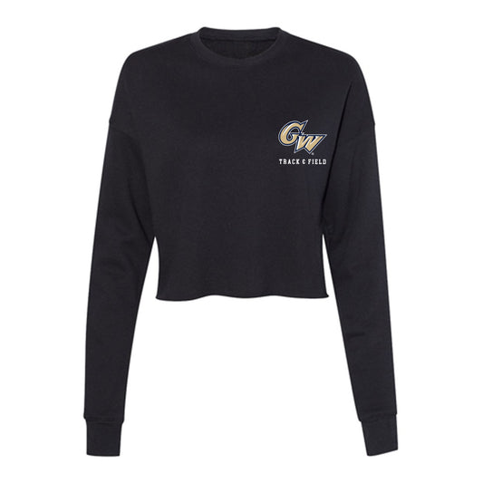 GWU - NCAA Men's Track & Field : Blake Johnson - Women's Cropped Crew Fleece-0