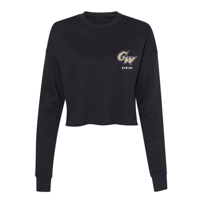 GWU - NCAA Women's Rowing : Lilly Stewart - Women's Cropped Crew Fleece-0