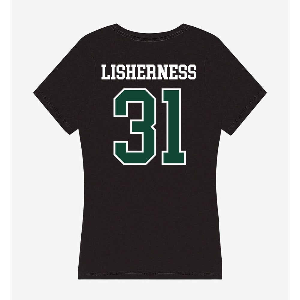 Portland State - NCAA Football : Logan Lisherness - Women's V-Neck T-Shirt-1