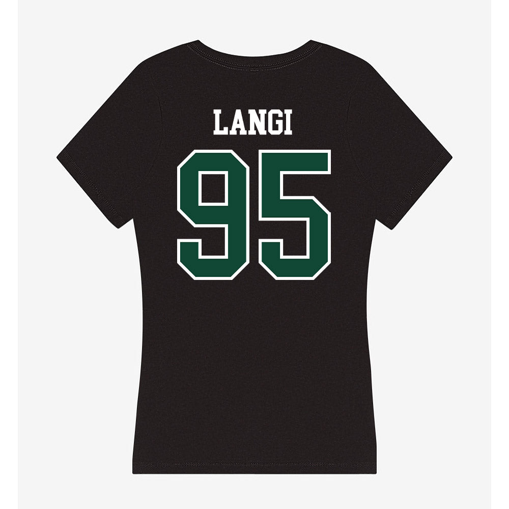 Portland State - NCAA Football : Siaosi Langi - Women's V-Neck T-Shirt-1